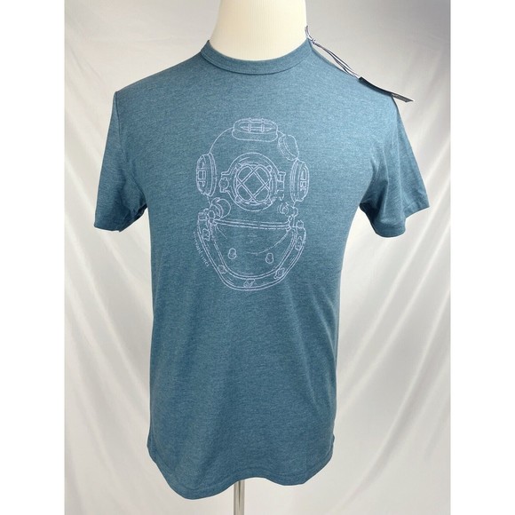 Vineyard Vines Men SMALL Diver’s Helmet Dunes Blue Heather Short Sleeve T-Shirt - Picture 1 of 7